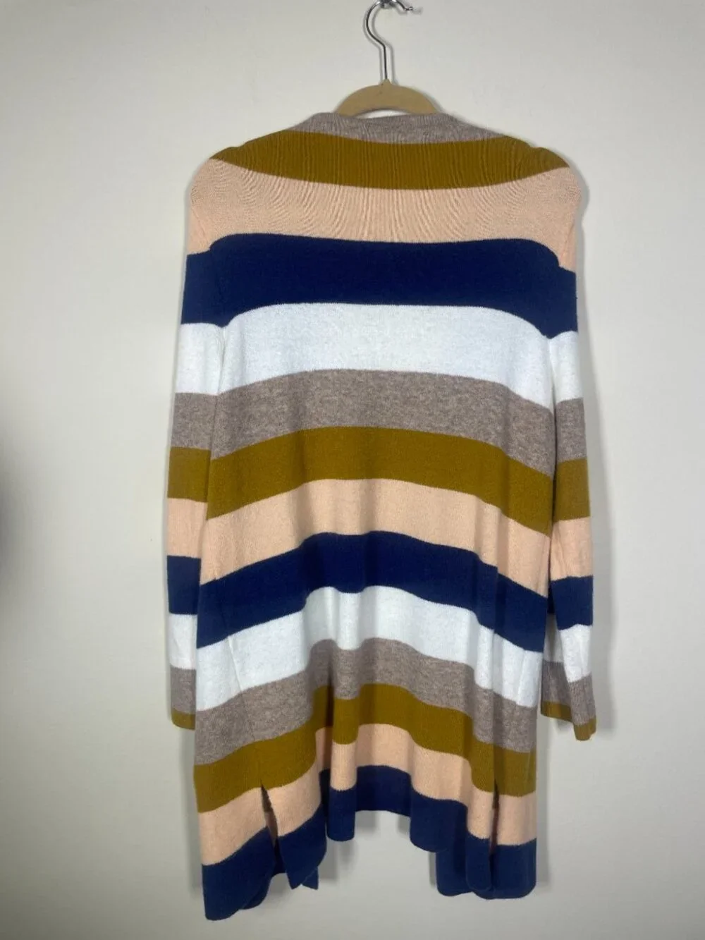 Madewell Cardigan Wool Alpaca Blend Multi Color Striped Academic M Flawed! - Picture 6 of 7